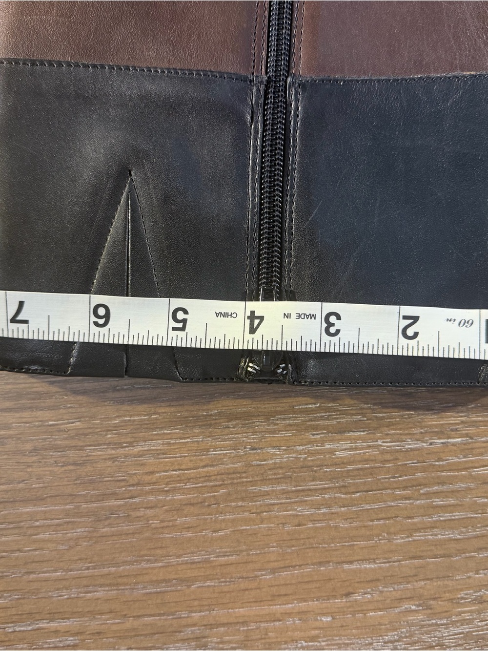 Ralph Lauren Two-Tone Brown and Black Leather Riding Boots - Picture 9 of 9
